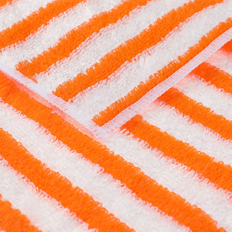 Dishcloths 6 Pack Reusable Cleaning Cloth Kitchen Towels Washable Dish Rags for Drying Absorbent Lint Free Rags - 10" x 12" - Orange Strips