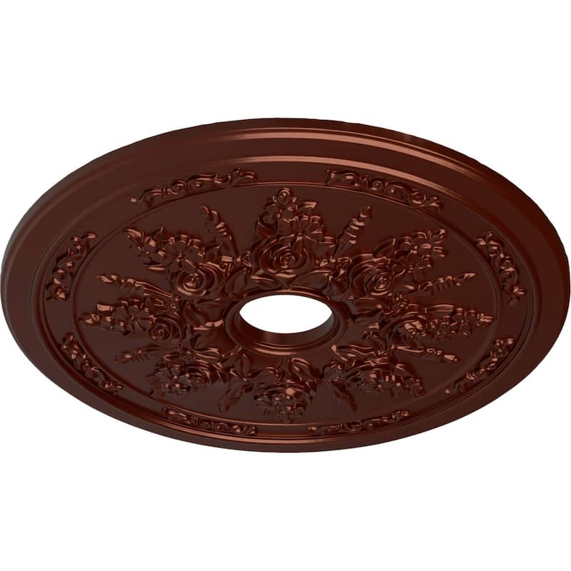 23 5/8"OD x 4"ID x 1 1/2"P Rose and Ribbon Ceiling Medallion