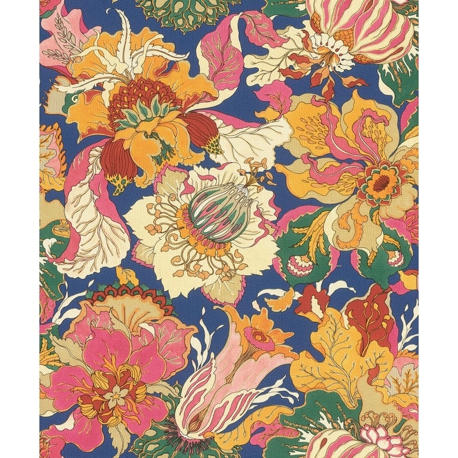 Rasch Odisha Orange Jacobean Floral Wallpaper