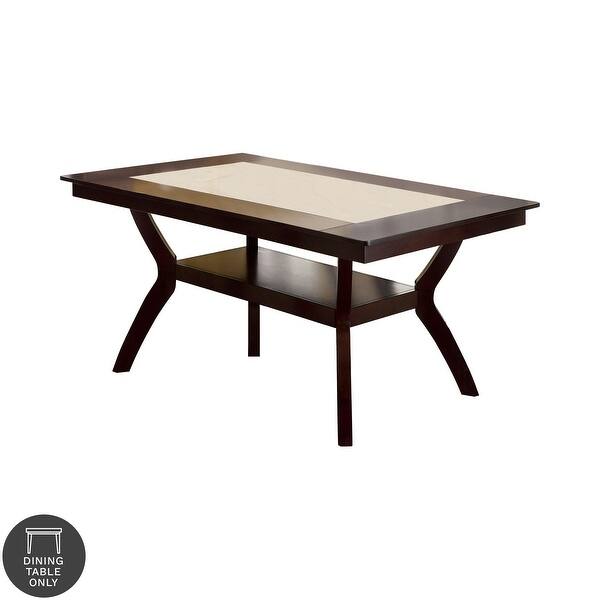 Copper Grove Schmidt Dark Cherry 64-inch Wood Dining Table with Shelf ...