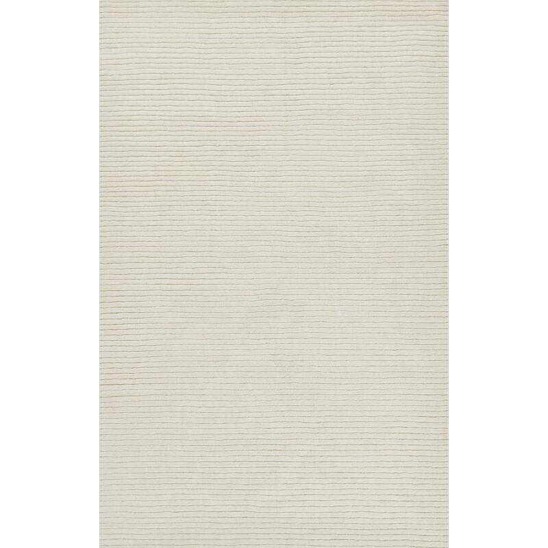 Momeni Asher Hand Loomed Wool Solid Color Area Rug - 2' 6" x 8' - White - Runner