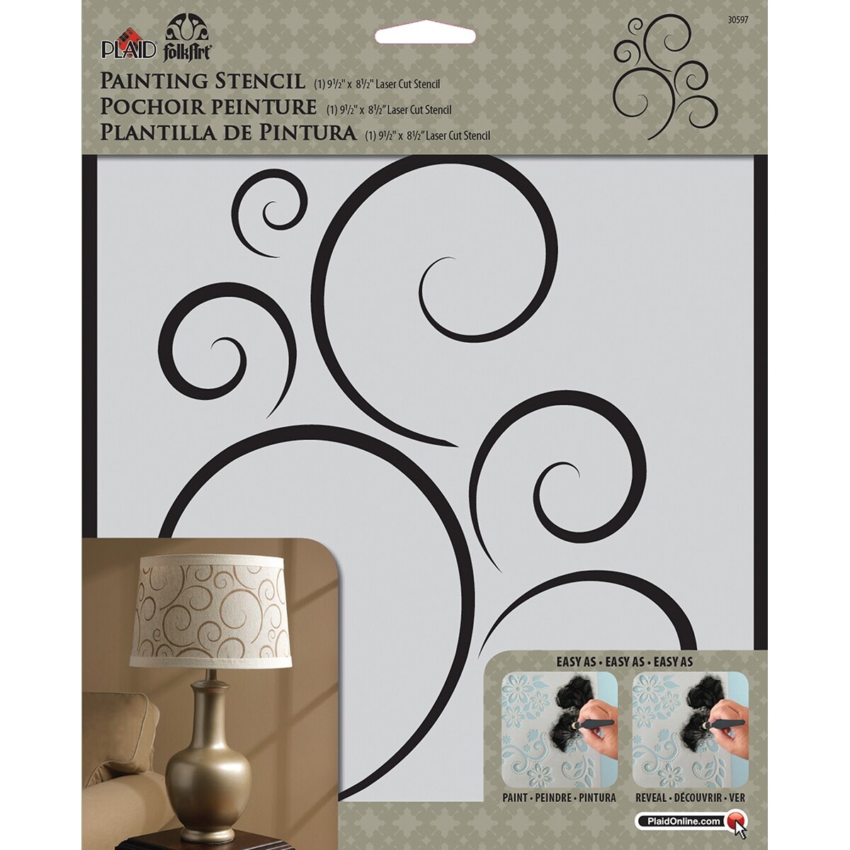 Shop Folkart Painting Stencil 8 5 X10 Simply Scroll Overstock