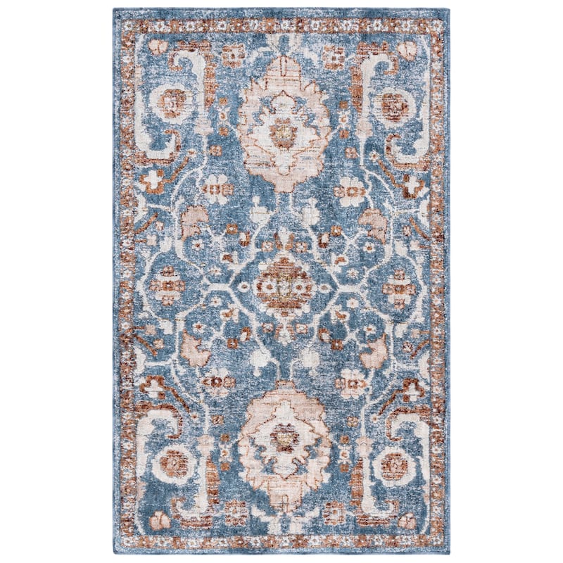SAFAVIEH Heirloom Flora Traditional Oriental Rug - 2'6" x 4' - Blue/Rust