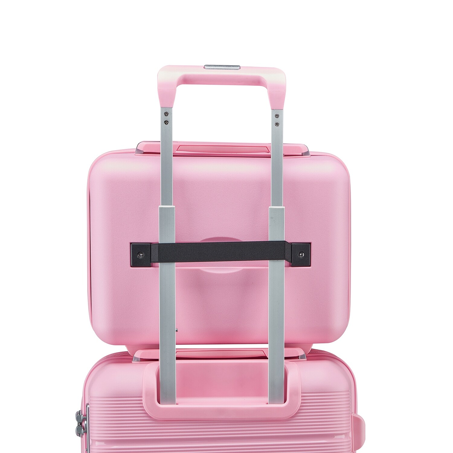 Pink Hardside Lightweight Luggage Suitcase 4 Piece Set Expandable PC Spinner suitcase with TSA Lock Carry on