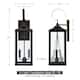 25.7"H 2-Light Large Outdoor Bronze Exterior Wall Lantern Sconce Light