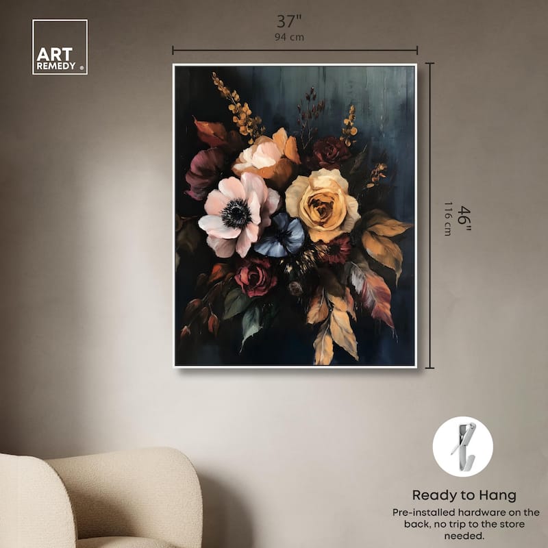Dark Roses Beauty I Canvas by Art Remedy