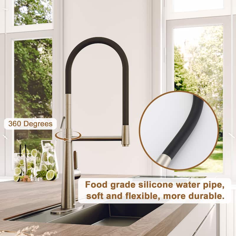 2 Mode 1.8 gpm Single Handle Kitchen Sink Faucet, Kitchen Faucet for Kitchen Sink