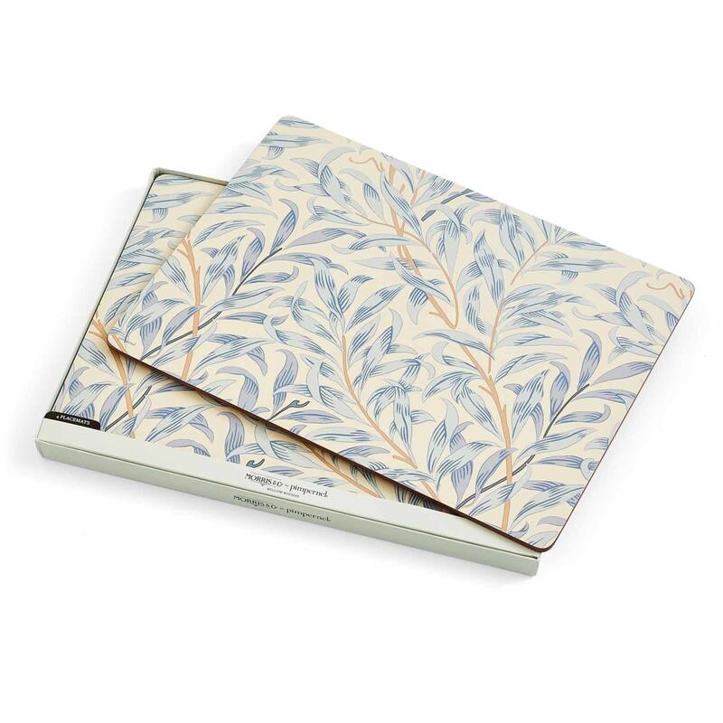 Pimpernel Set of 4 Morris and Co Willow Bough Blue Placemats - 15.7 Inch x 11.7 Inch