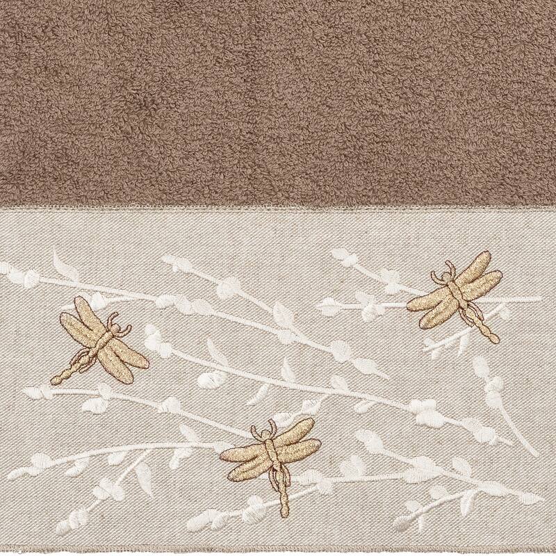 Authentic Hotel and Spa 100% Turkish Cotton Braelyn 3PC Embellished Towel Set