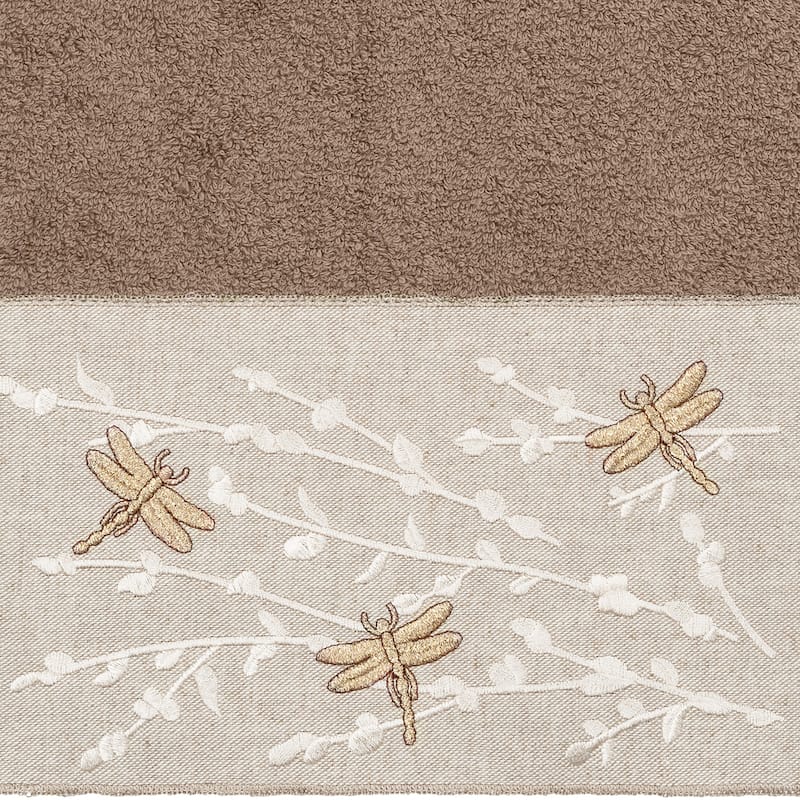 Authentic Hotel and Spa 100% Turkish Cotton Braelyn Embellished Bath Towel