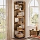 preview thumbnail 11 of 19, 6-Tier Corner Shelf, Rustic Tall Corner Bookshelf for Living Room, Bedroom, Office
