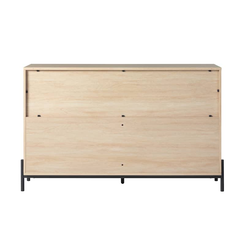 Walker Edison Six Drawer Chest with Reeded Drawer Fronts