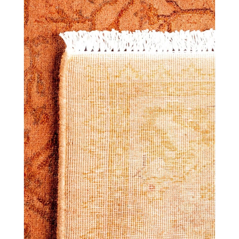 Overton Hand Knotted Wool Vintage Inspired Modern Contemporary Overdyed Pink Area Rug - 2' 9" x 4' 2"