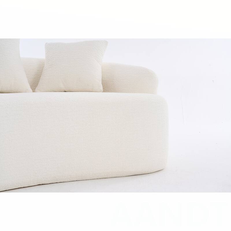Chenille Fabric Loveseat Sofa