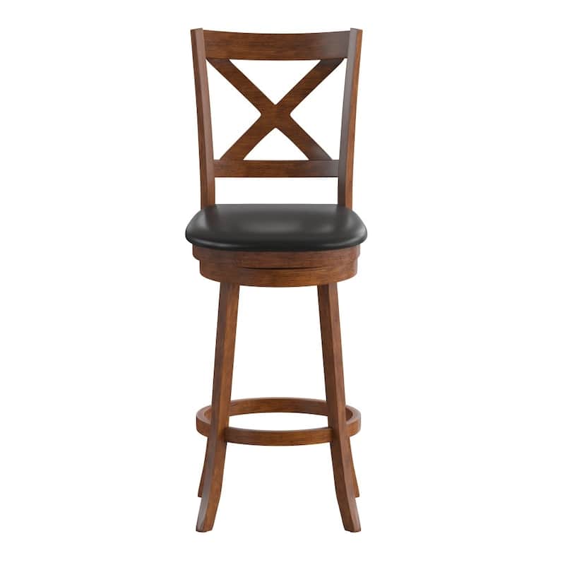 Commercial Wooden Swivel Upholstered Bar Stool