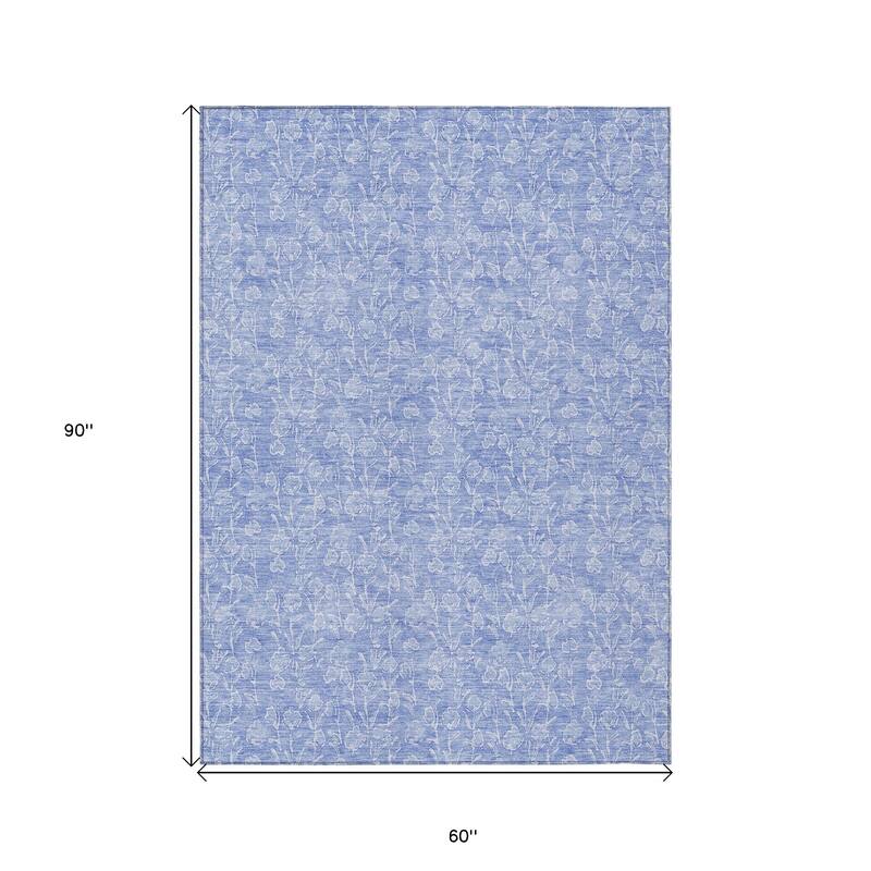 HomeRoots Floral Transitional Rectangle Outdoor Rug