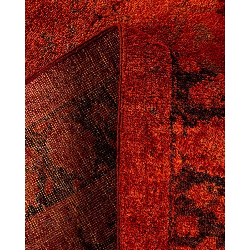 Contemporary Overdyed Wool Hand Knotted Area Rug - 4' 1" x 6' 1"