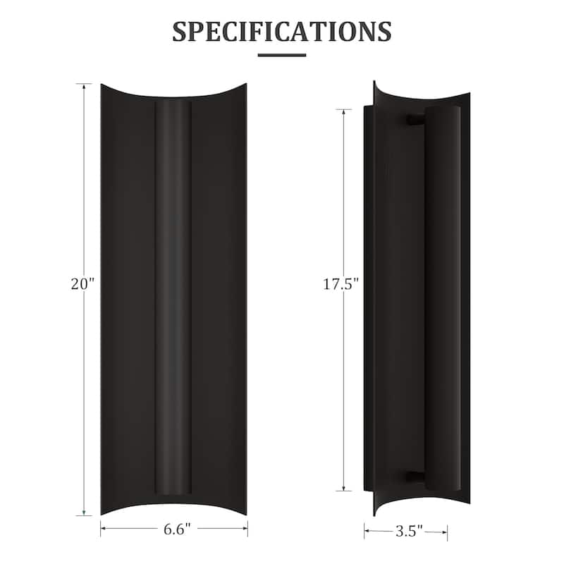 2-Pack Black Modern/Contemporary LED Outdoor Wall Lantern Sconce