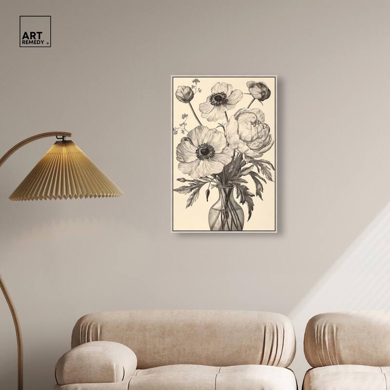 Vase of Vellum Canvas by Art Remedy