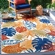 preview thumbnail 6 of 37, SAFAVIEH Cabana Leala Indoor/ Outdoor Waterproof Patio Floral Rug 10' x 14' - Creme/Red
