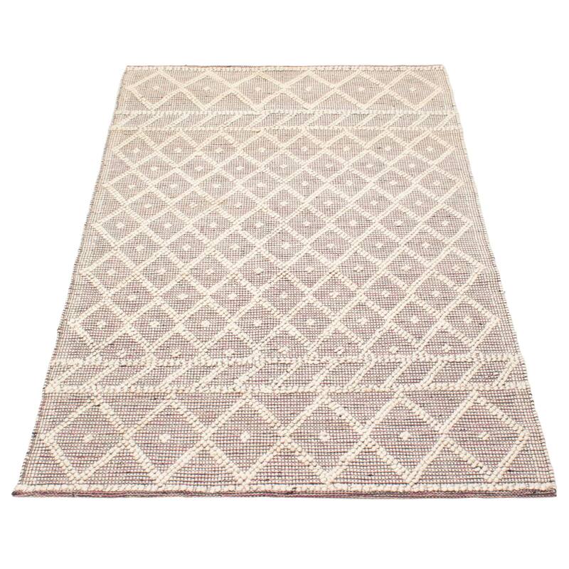 ECARPETGALLERY Braid weave Sienna Cream Wool Rug - 4'11 x 8'3