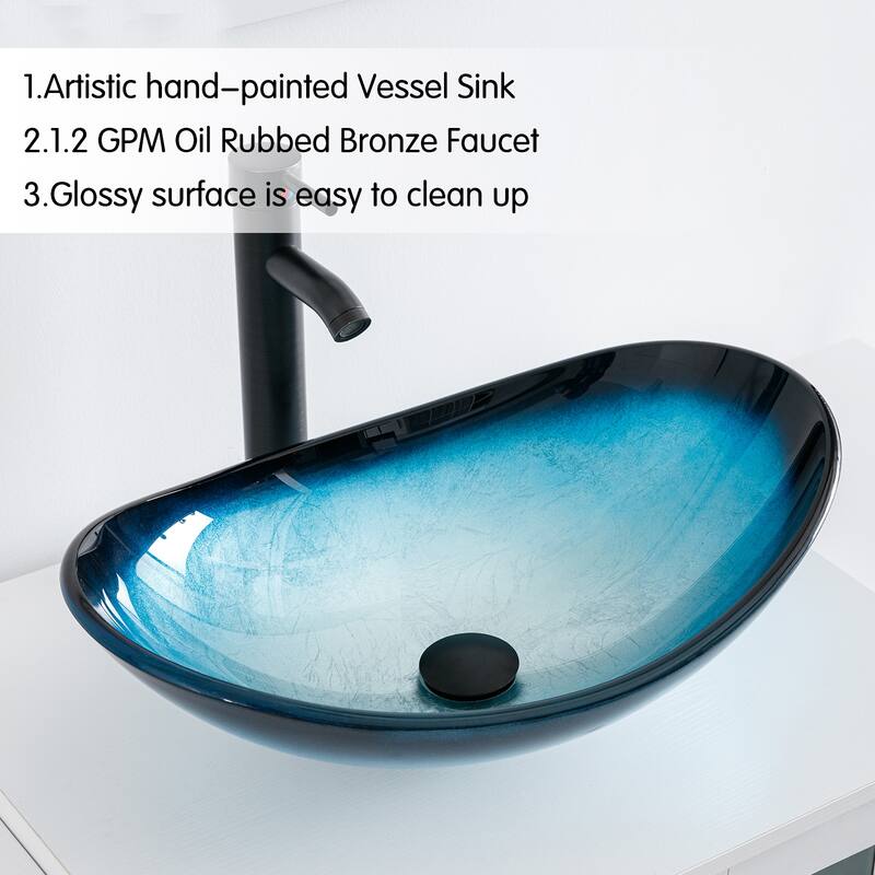 72" Bathroom Vanity Set with Vessel Sink Side Cabinet Combo