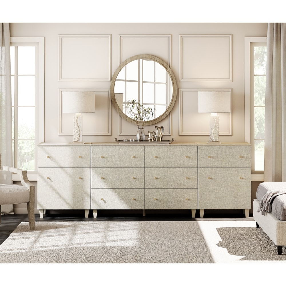 WAMPAT 3-in-1 Dresser Chests with 8 Drawers and 2 Doors for Bedroom