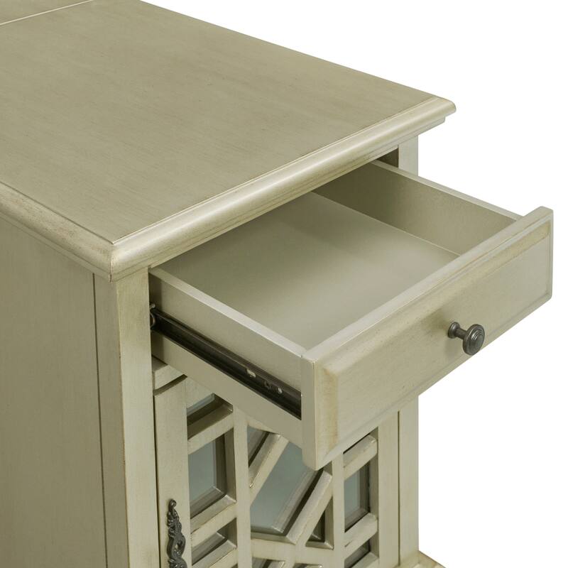 Elegant Chairside Table with Power by Martin Svensson Home