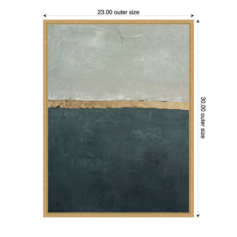Rituals Sea by Design Fabrikken Framed Canvas Wall Art Print - Sylvie Bright Gold - 23 x 30 in