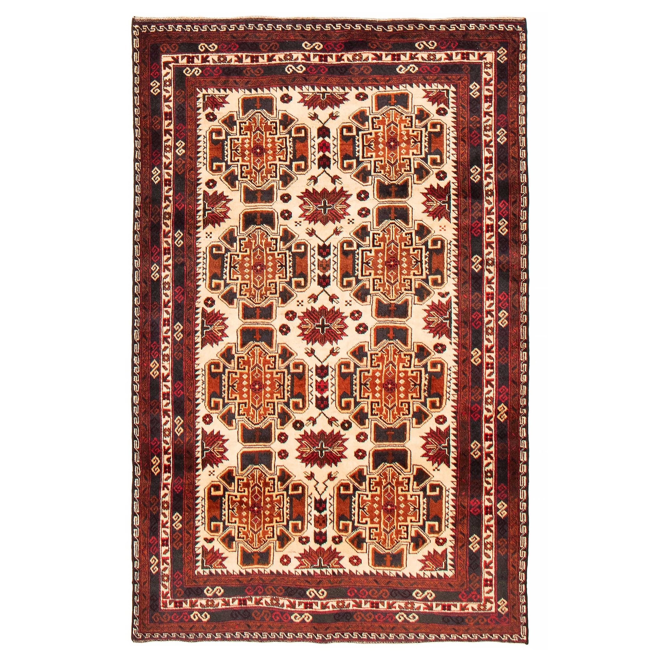 Teimani Ivory Rug 3'10" x 6'3" - 3'10 x 6'3