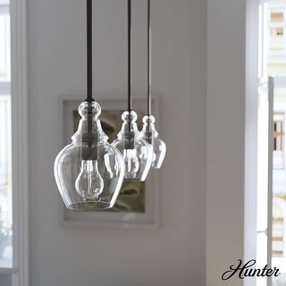 Hunter Maple Park 1-Light Mini Pendant - Kitchen Island, Dining Room - Modern Farmhouse, Contemporary, Transitional