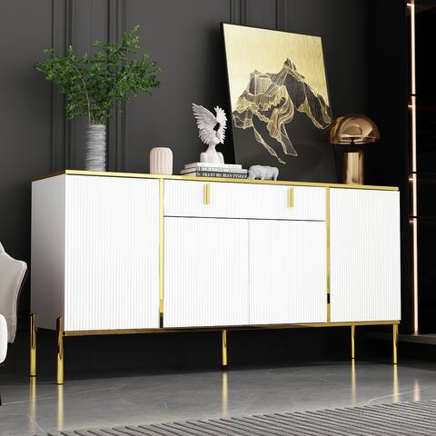Pop-Up Door Credenza Sideboard Buffet Buffet Sideboard Storage Cabinet