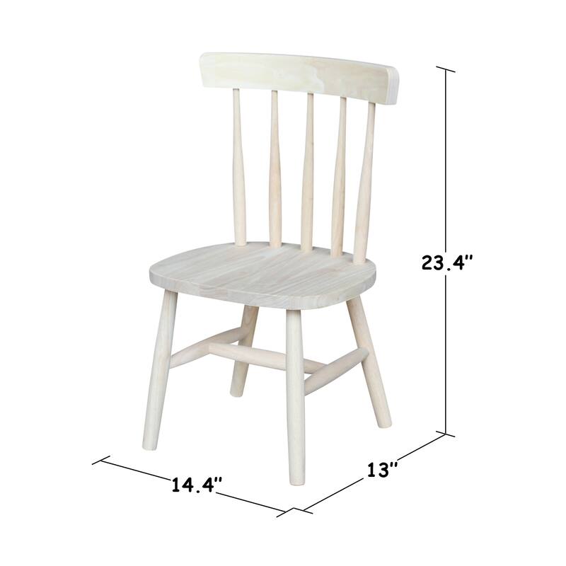International Concepts Solid Wood Kids Chairs - Set of 2