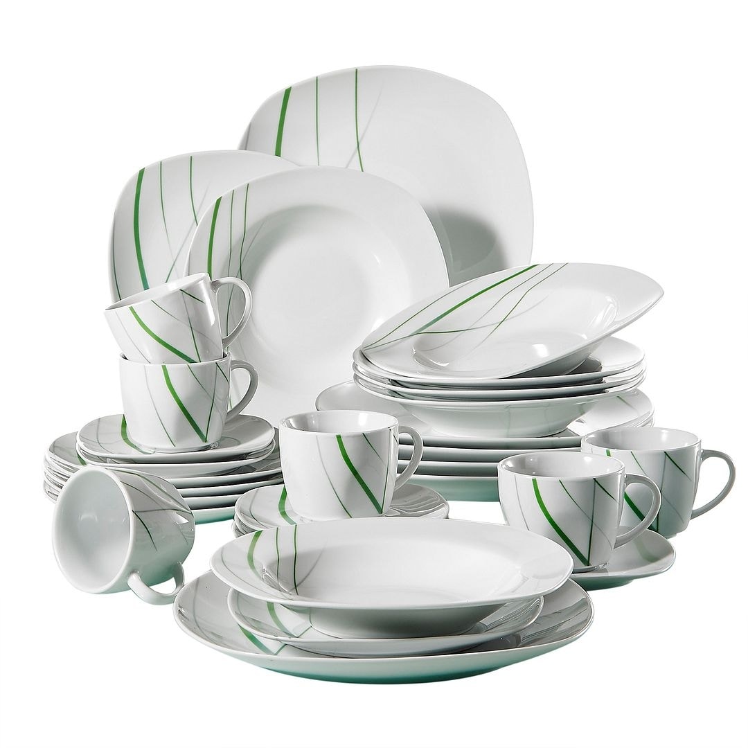 30Pc Dinner Set Crockery Dining Service for 6 Plates Bowls Cup Saucer Dinnerware 30Pc Dinner Set Crockery Dining Service for 6 Plates Bowls Cup Saucer Dinnerware