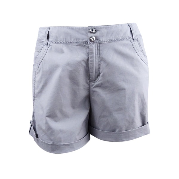 womens grey cargo shorts