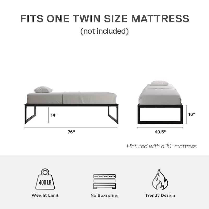 DHP Avey Modern Metal Platform Bed Frame