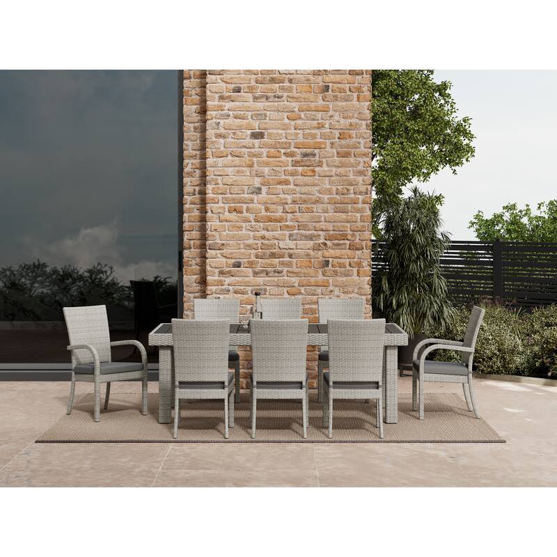9-Piece Outdoor Patio Woven Dining Set