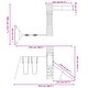preview thumbnail 14 of 18, vidaXL Swing Set Outdoor Backyard Wooden Playground Equipment for Kids Age 3-8