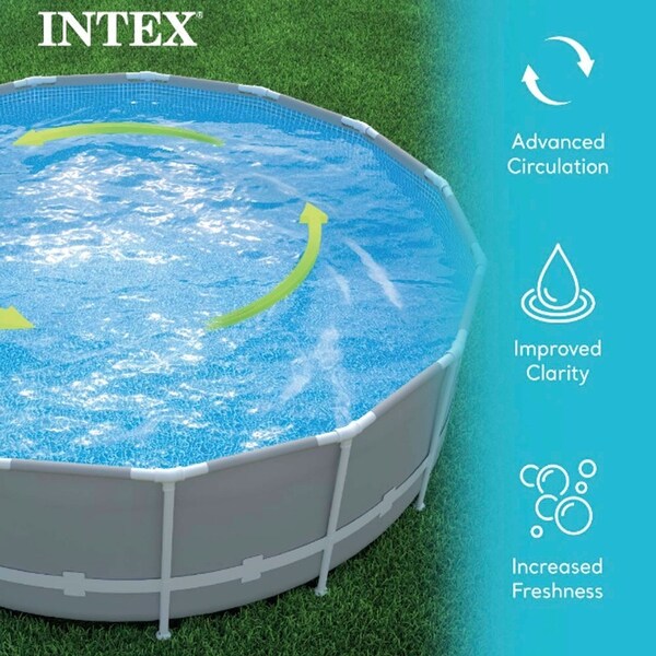 Intex 2100 GPH Pool Sand Filter Pump with Krystal Clear Saltwater System -  36.4 - Bed Bath \u0026 Beyond - 35488312