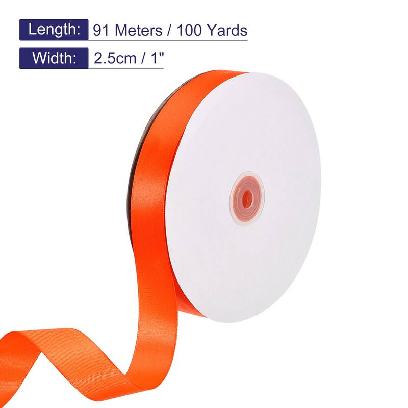 Satin Ribbon, 100 Yards Single Face Polyester Satin Ribbon