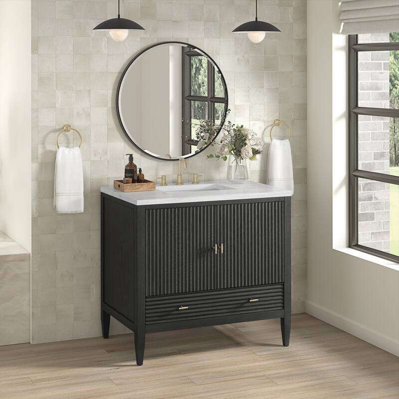 James Martin Vanities 485-V36-3AF Myrrin 36" Single Basin Wood Vanity