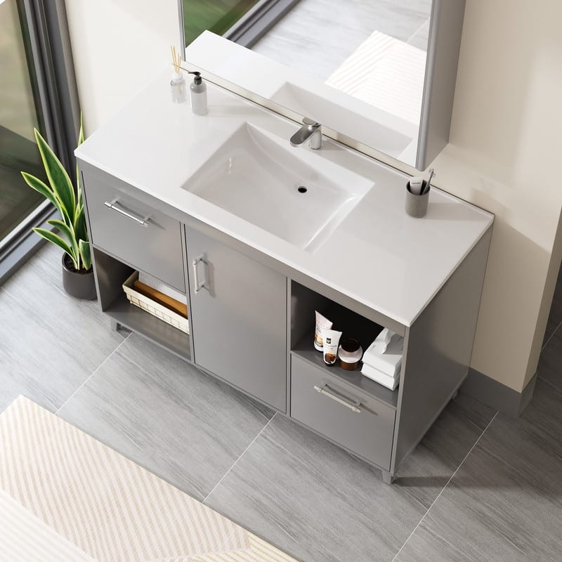 48-Inch Modern Bathroom Vanity with Sink,Ample Storage