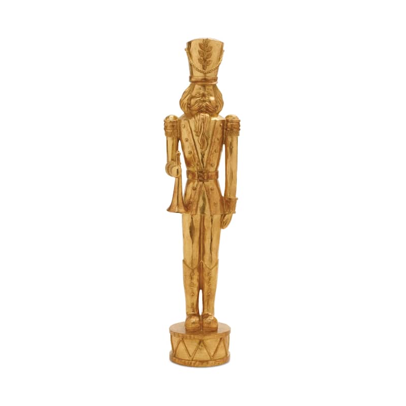 Gold Holiday Nutcracker Statue (Set of 2)