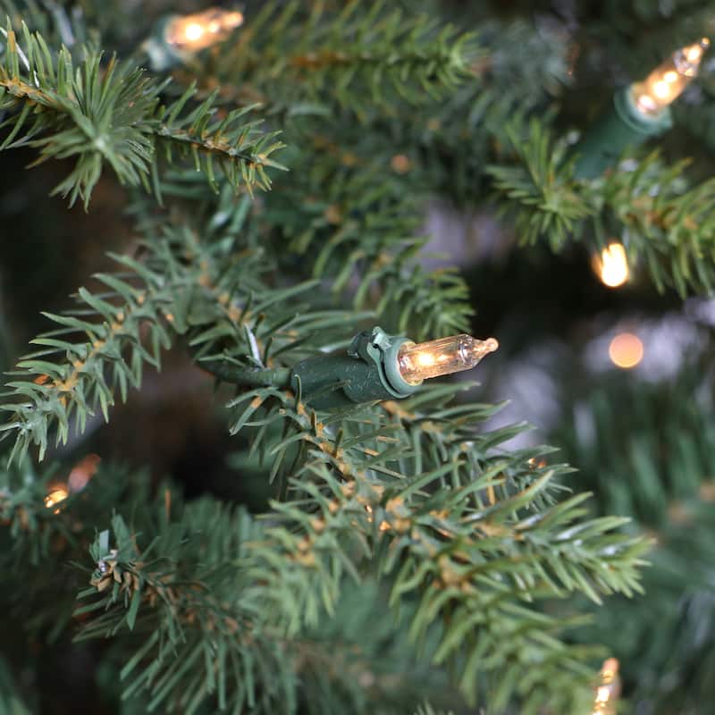 Puleo International 6.5' Pre-Lit Natural Fir Christmas Tree - 6.5