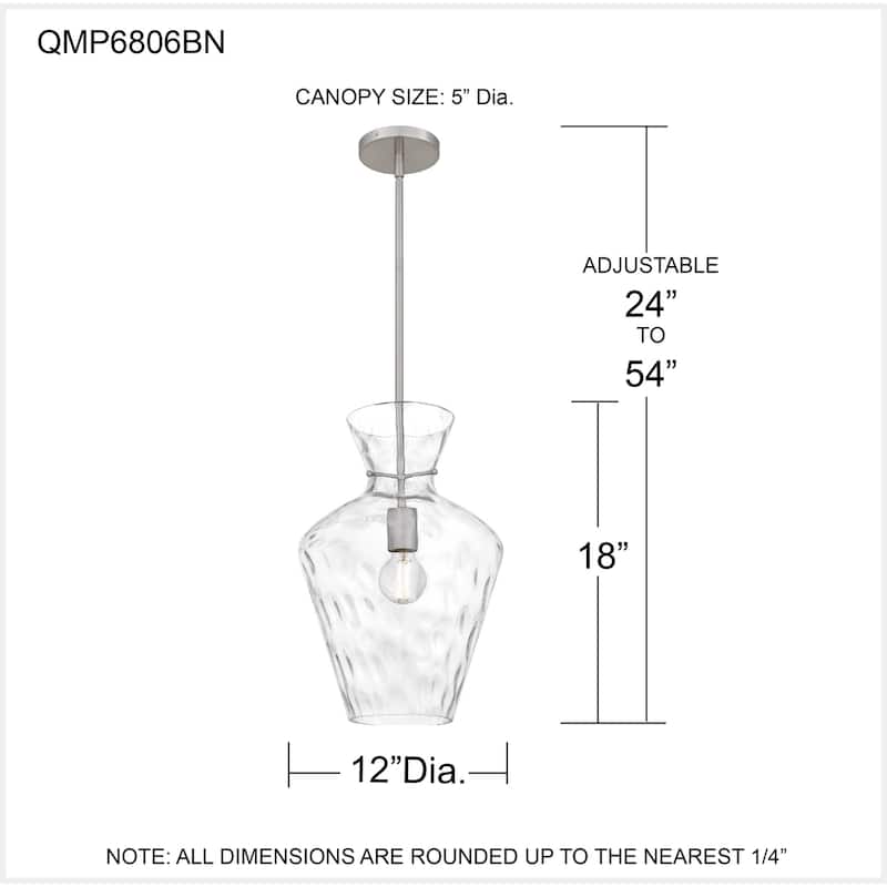 Hollis 1-Light Brushed Nickel Pendant