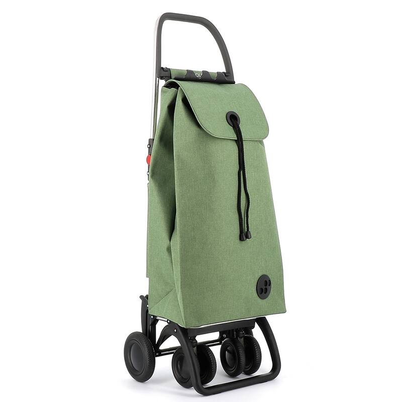 Shopping Trolley Rolser I-Max Tweed 4 Wheels 2 Swiveling Foldable - 15.55 in. W x 41.34 in. H x 12.8 in. D