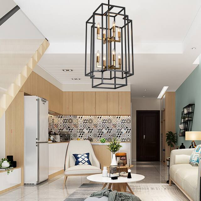 8 - Light Lantern Tiered Chandelier