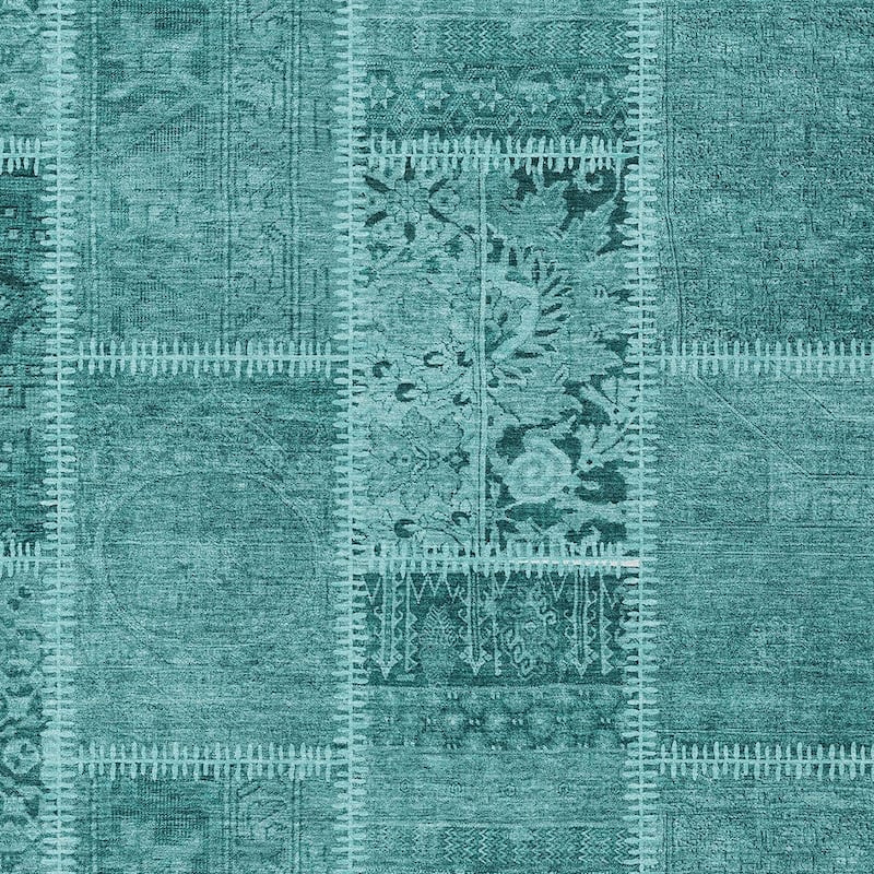 HomeRoots Patchwork Transitional Rectangle Outdoor Rug