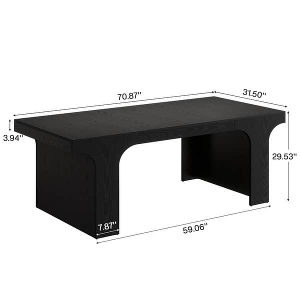dimension image slide 0 of 3, 70.9" Executive Desk, Large Wood Computer Office Desk, Writing Table Business Workspace Home Office Accent Desk