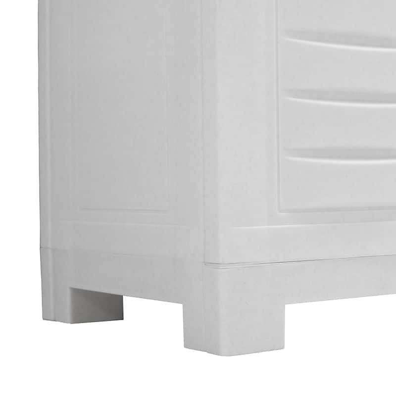 Sunnydaze Storage Cabinet with 2 Adjustable Shelves and Drawer